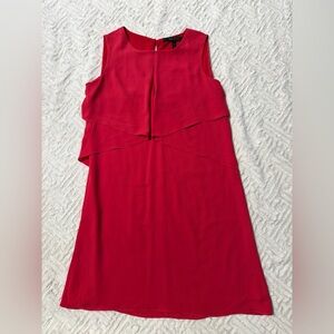 BCBGMaxAzria Layered Red Midi Dress Size XS Excellent Condition